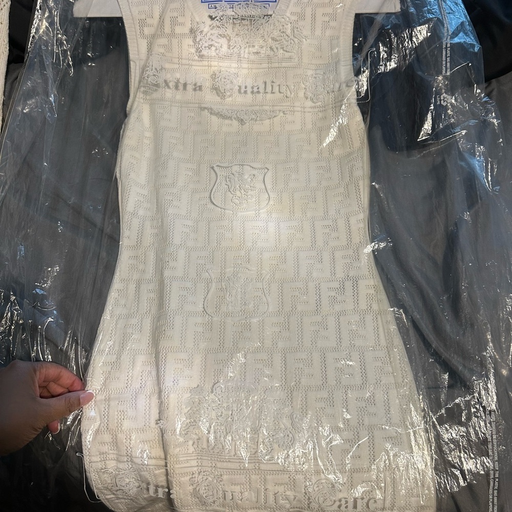 Size small white fendi dress worn once